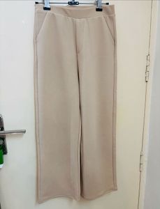 Beige Wide Leg Pants