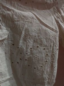 Eyelet White Cargo Pants