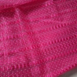 Pink Net Duppatta
