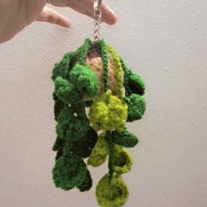 Handmade Crochet Money Plant Keychain