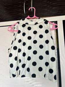 Polka Dot Sleeveless Blouse