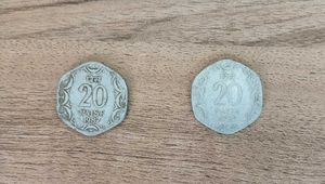 VINTAGE 20 PAISA COINS