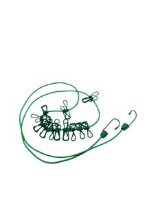 Clothes Hanging 2 Hook Drying Rope 12 Clips Portab