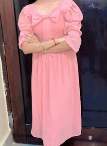 Cute Pink Bow Dress