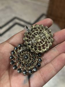 Black Big Stud Earrings