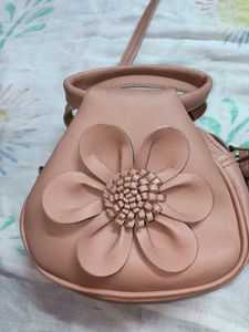 Peach Colour Partywear Sling Bag