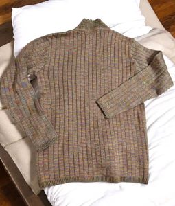 Vintage 70s Thick Cable knit Cardigan sweater