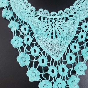 Aqua Floral Lace Applique collar