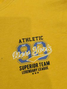 Yellow Athletic Long Sleeve T-Shirt