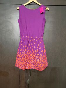 Stylish Back Purple Dress