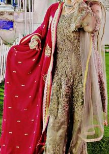 Elegant Grey &amp; Red Indian Outfit