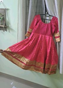 Elegant Pink Anarkali Kurta Set