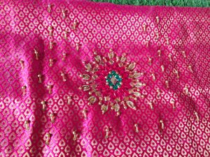 Maggam Work Pattu Pavadai Blouses For Kids