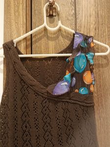 Stylish Frock Style Sleeveless Top For Girls