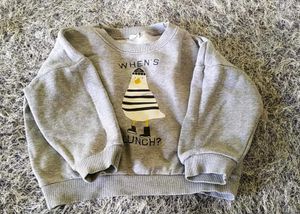 Cute Bird Print Sweatshirt