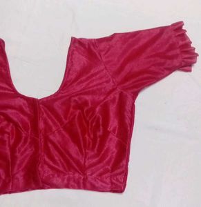 Pink Saree &amp; Blouse Set