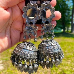Vintage Silver Jhumka Earrings