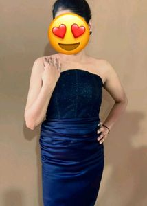 Elegant Black Strapless Evening Gown