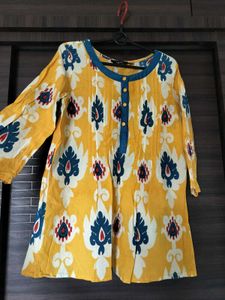Sunny Yellow Short Kurti