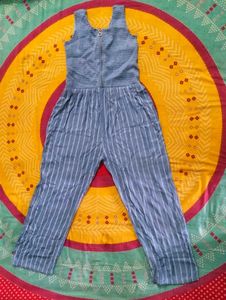 Striped Jumpsuit With Jacket