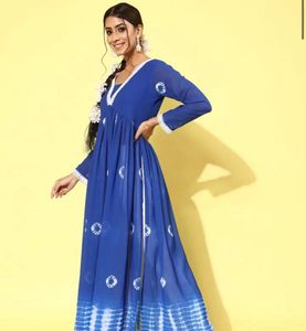 Blue Suit With Patterns Tie And Dye
