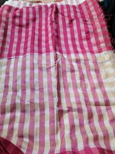 Cotton Blend Striped Saree