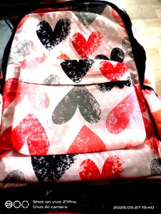 Heart Print Backpack