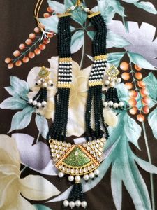 Long Kundan Necklace Set