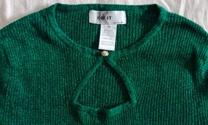 Green Sparkle Knit Top