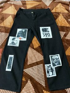 Urbanic Patched Black Jeans