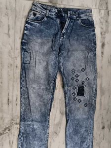 Embellished Blue Denim Jeans