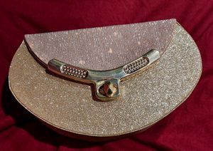 Wedding Party Gold Glitter Clutch