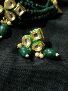 Green Kundan Necklace Set