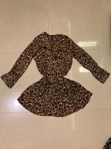 Giraffe Print Mini Dress