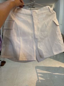 White Cargo Shorts