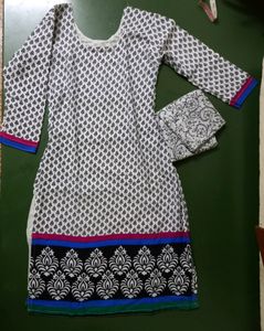 Attractive Flowers Work Anarkali And A Line Kurti
