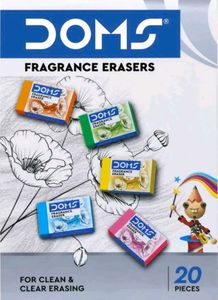 DOMS Fragrance Erasers – Pack of 20 (One Size)
