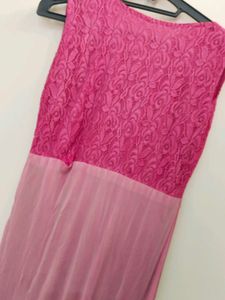 Pink Lace Maxi Dress used