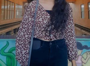 Floral Print Crop Top