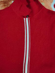 Red Striped Pullover Sweater