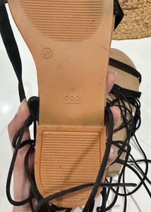 Completely New Strappy Black Flats