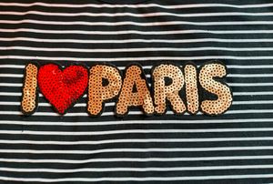 I Love Paris Striped Top