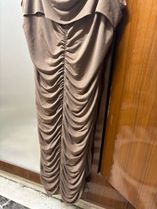 Elegant Brown Bodycon Dress