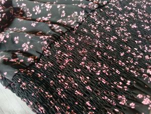 Floral Puff Sleeve Smocked Top