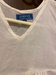 Pure linen Off White Dress