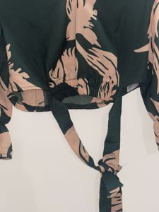 Floral Tie-Front Top