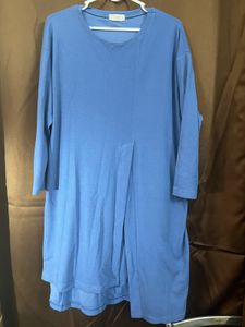 Korean Blue T-Shirt Dress