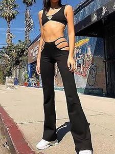 Cutout Flared Pants