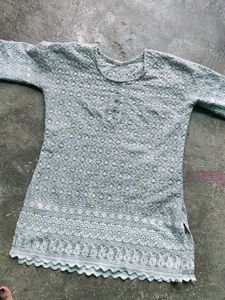 Embroidered Cotton Kurta