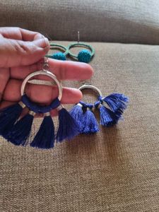 SET OF 2 HANDMADE EARRINGS DANGLERS